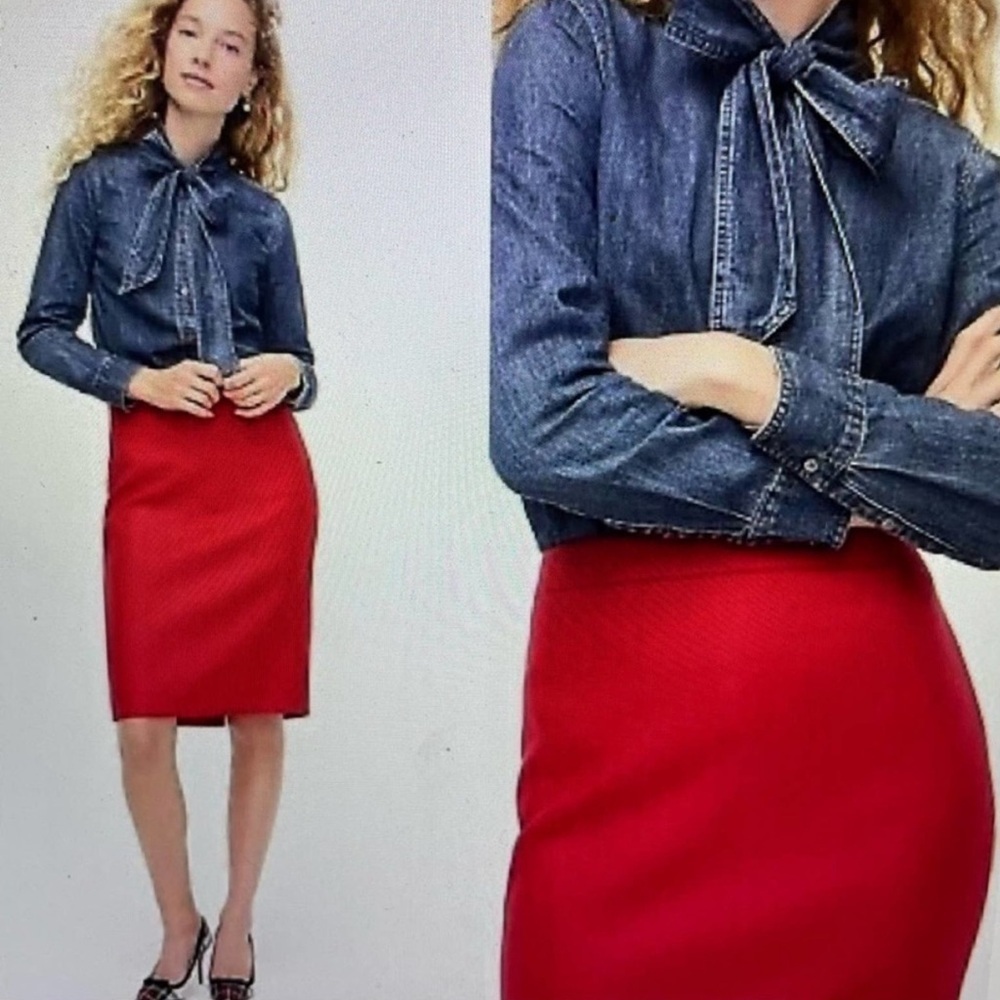J. Crew Women's Size 4 Pencil Skirt Set red